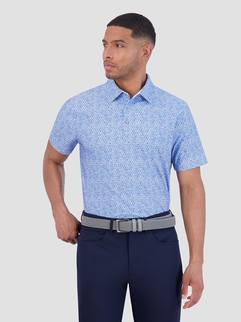 Polos Ben Sherman Broken Record Tech Jersey Sports Fit Bleu | HVM-28543926